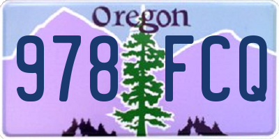 OR license plate 978FCQ