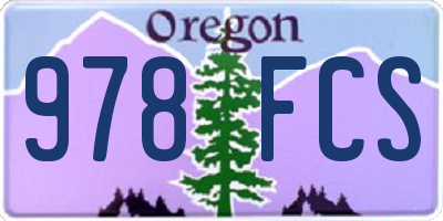 OR license plate 978FCS