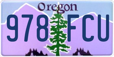 OR license plate 978FCU