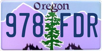 OR license plate 978FDR