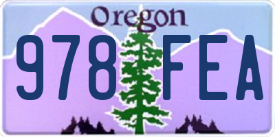 OR license plate 978FEA
