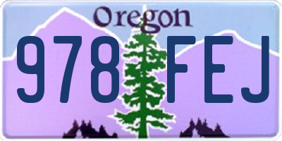 OR license plate 978FEJ