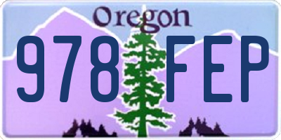OR license plate 978FEP