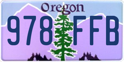 OR license plate 978FFB