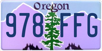 OR license plate 978FFG