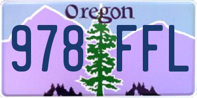 OR license plate 978FFL