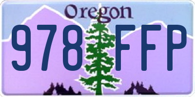 OR license plate 978FFP