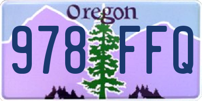OR license plate 978FFQ