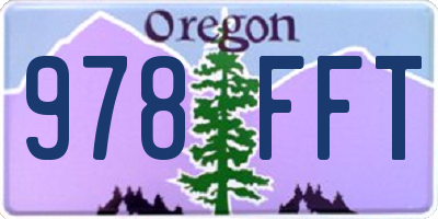 OR license plate 978FFT