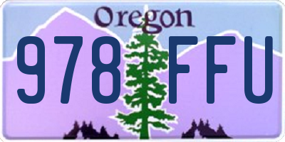 OR license plate 978FFU