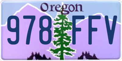OR license plate 978FFV