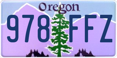 OR license plate 978FFZ