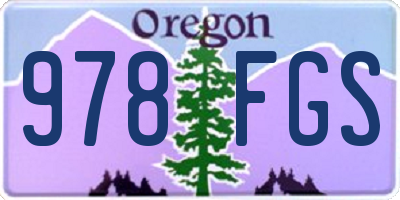 OR license plate 978FGS