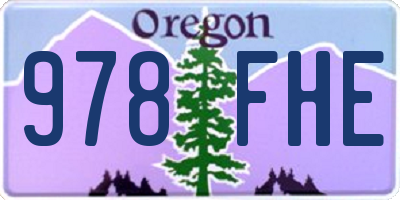 OR license plate 978FHE