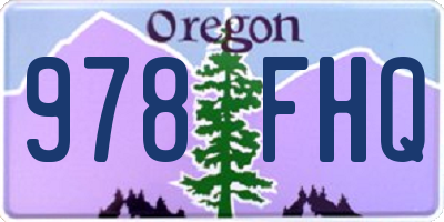 OR license plate 978FHQ