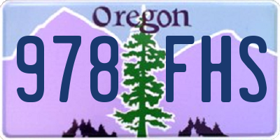 OR license plate 978FHS