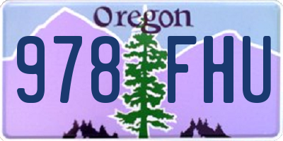 OR license plate 978FHU