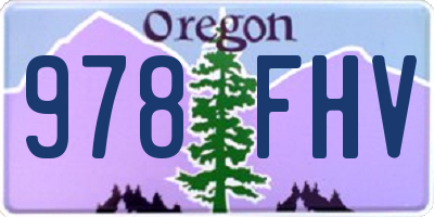 OR license plate 978FHV