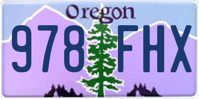 OR license plate 978FHX