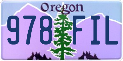 OR license plate 978FIL