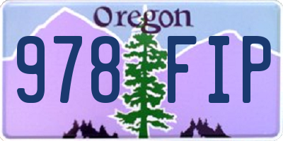 OR license plate 978FIP