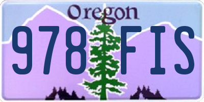 OR license plate 978FIS