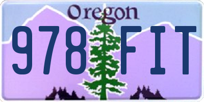 OR license plate 978FIT