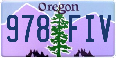 OR license plate 978FIV