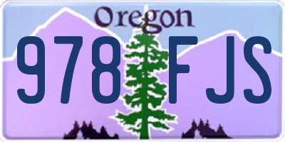 OR license plate 978FJS