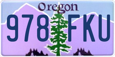 OR license plate 978FKU