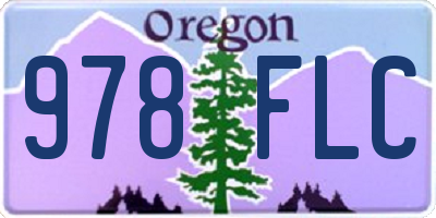OR license plate 978FLC