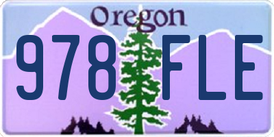 OR license plate 978FLE