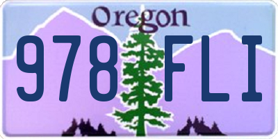 OR license plate 978FLI