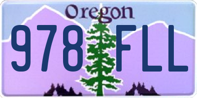 OR license plate 978FLL