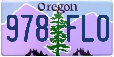 OR license plate 978FLO
