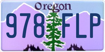 OR license plate 978FLP