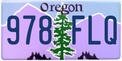 OR license plate 978FLQ
