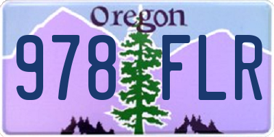 OR license plate 978FLR