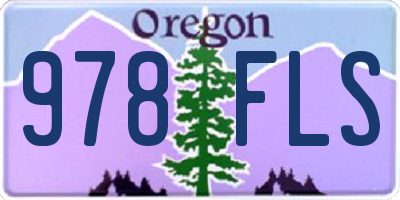 OR license plate 978FLS