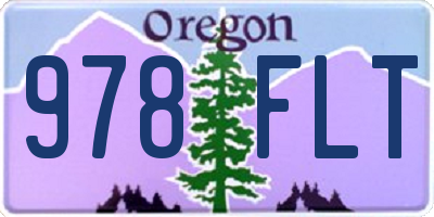 OR license plate 978FLT