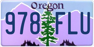 OR license plate 978FLU