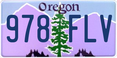 OR license plate 978FLV