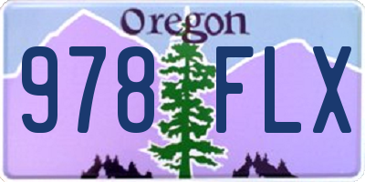 OR license plate 978FLX