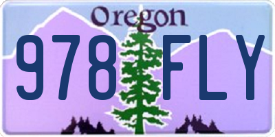 OR license plate 978FLY