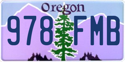 OR license plate 978FMB