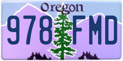 OR license plate 978FMD