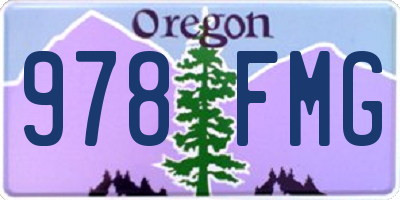 OR license plate 978FMG