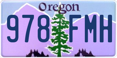 OR license plate 978FMH