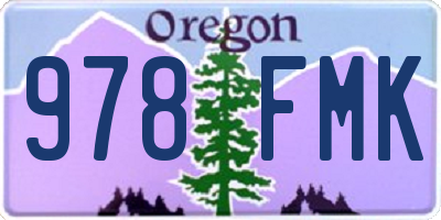 OR license plate 978FMK