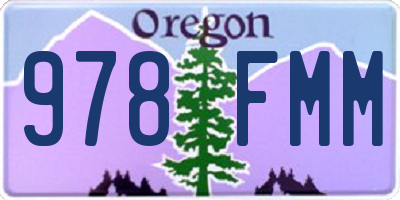 OR license plate 978FMM